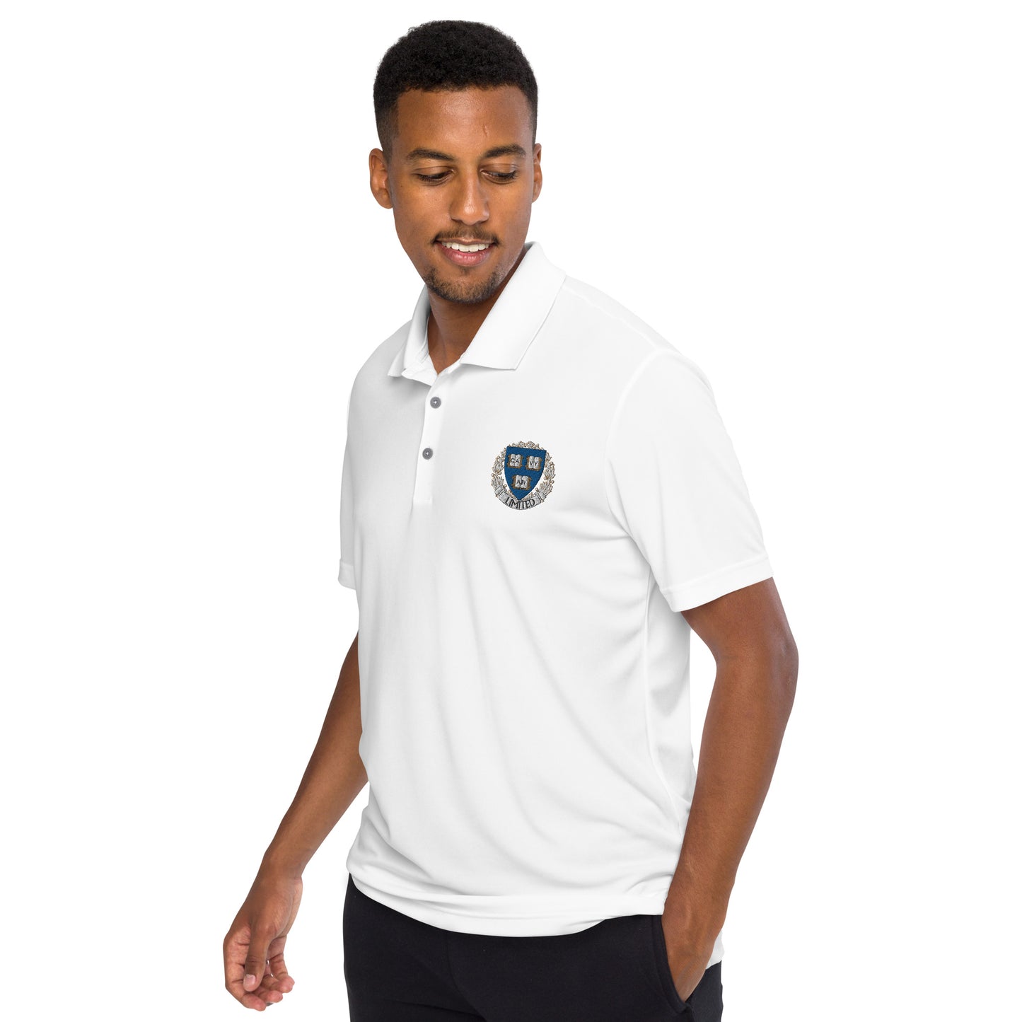 Embroidered Cavyar Ltd. Crest Adidas performance polo shirt