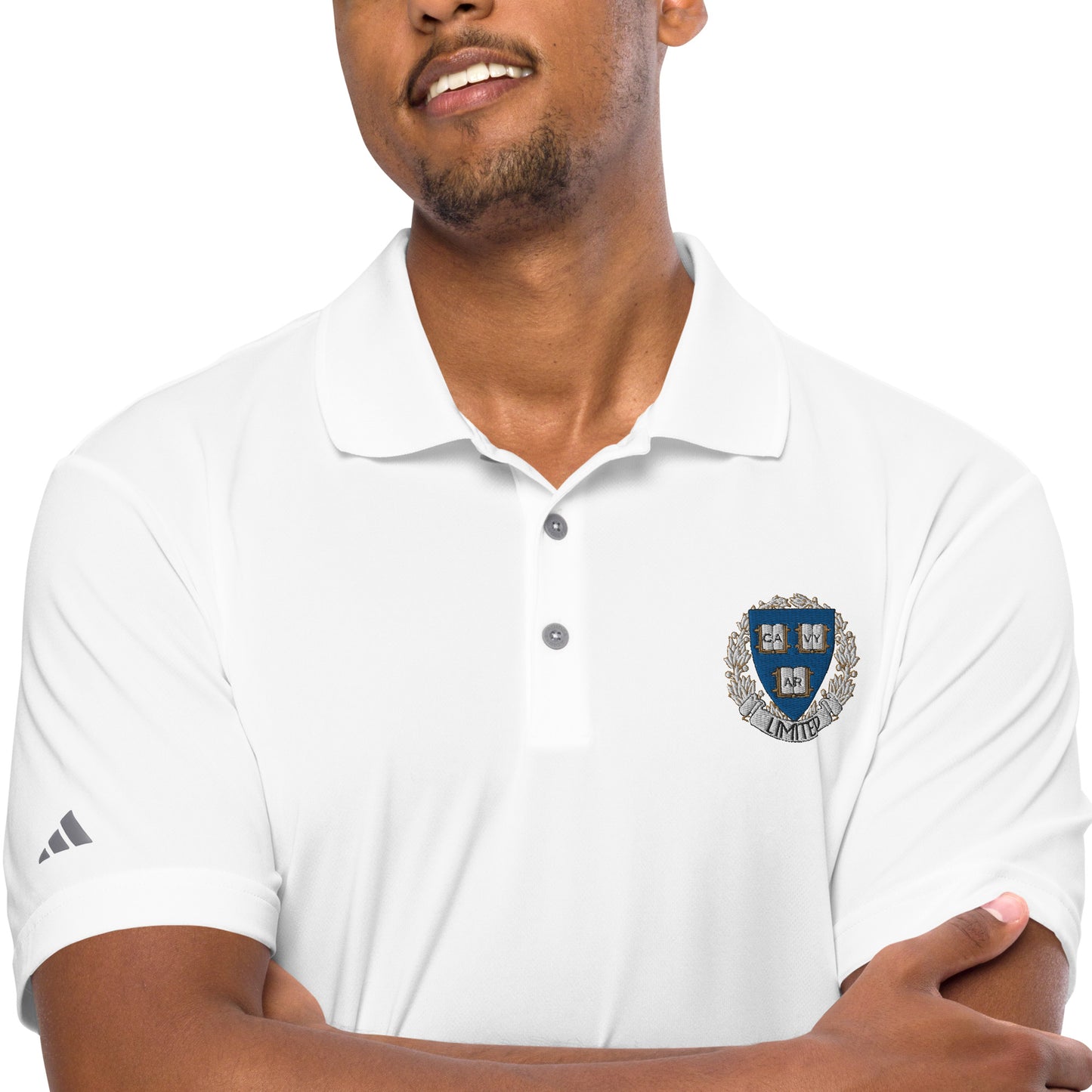 Embroidered Cavyar Ltd. Crest Adidas performance polo shirt