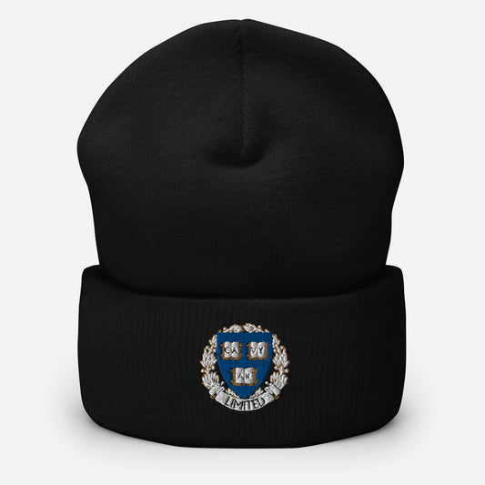 Embroidered Cavyar Ltd. Crest Cuffed Beanie