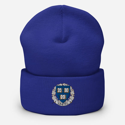 Embroidered Cavyar Ltd. Crest Cuffed Beanie