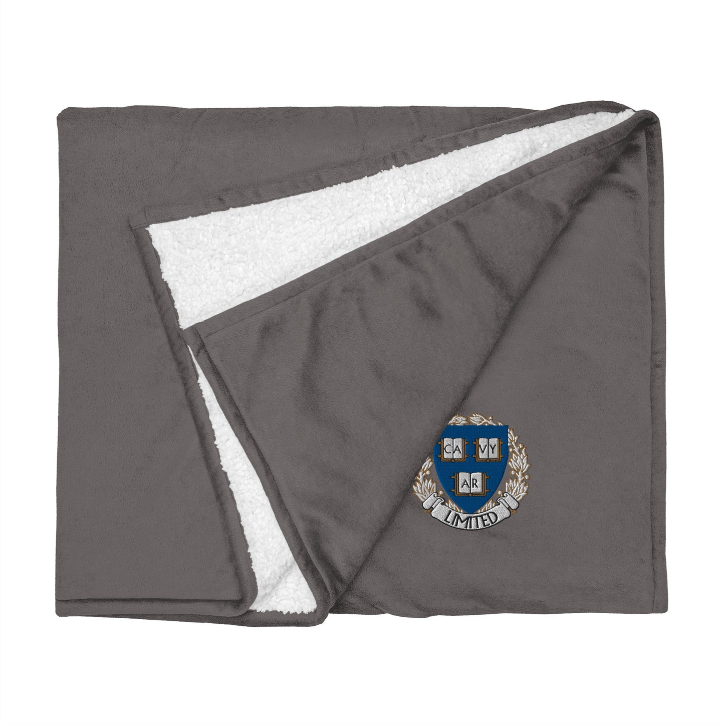 Embroidered Cavyar Ltd. Premium sherpa blanket