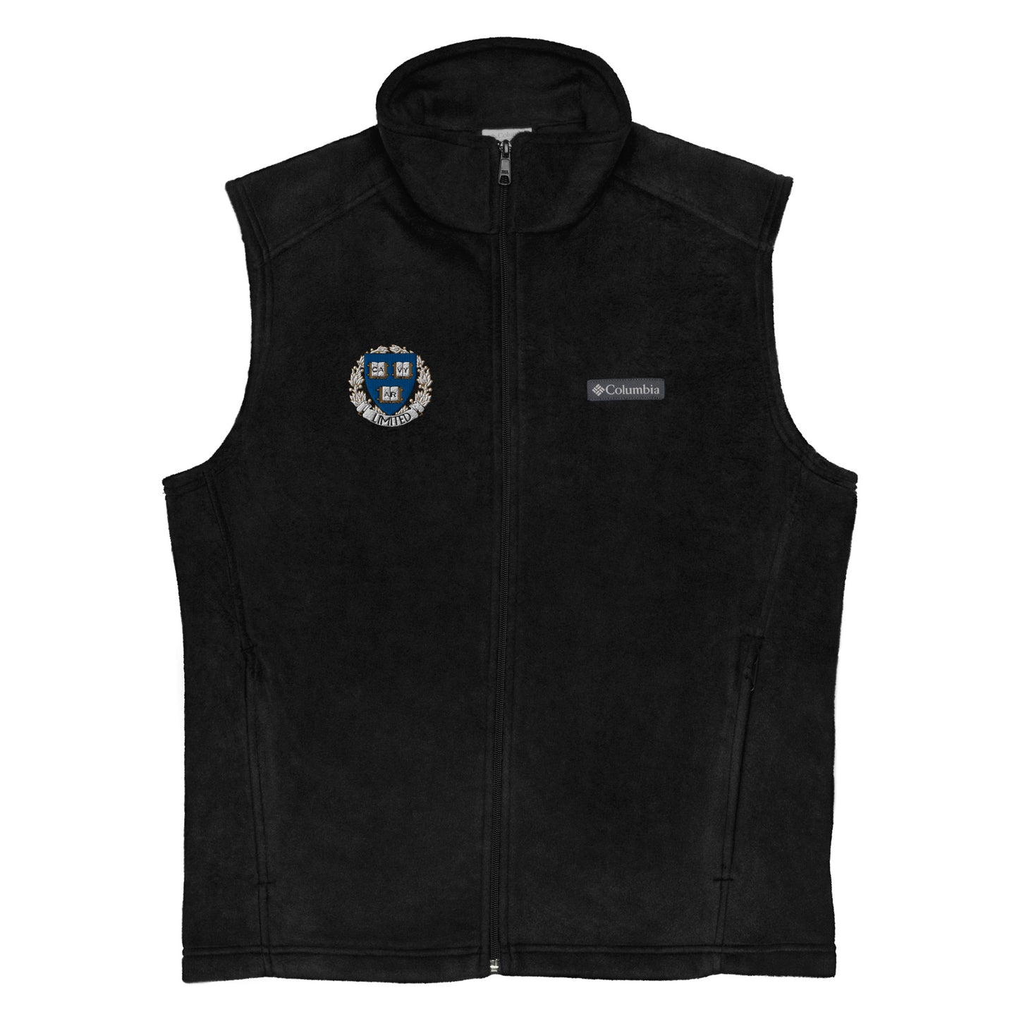 Embroidered Cavyar Ltd. Crest Men’s Columbia fleece vest