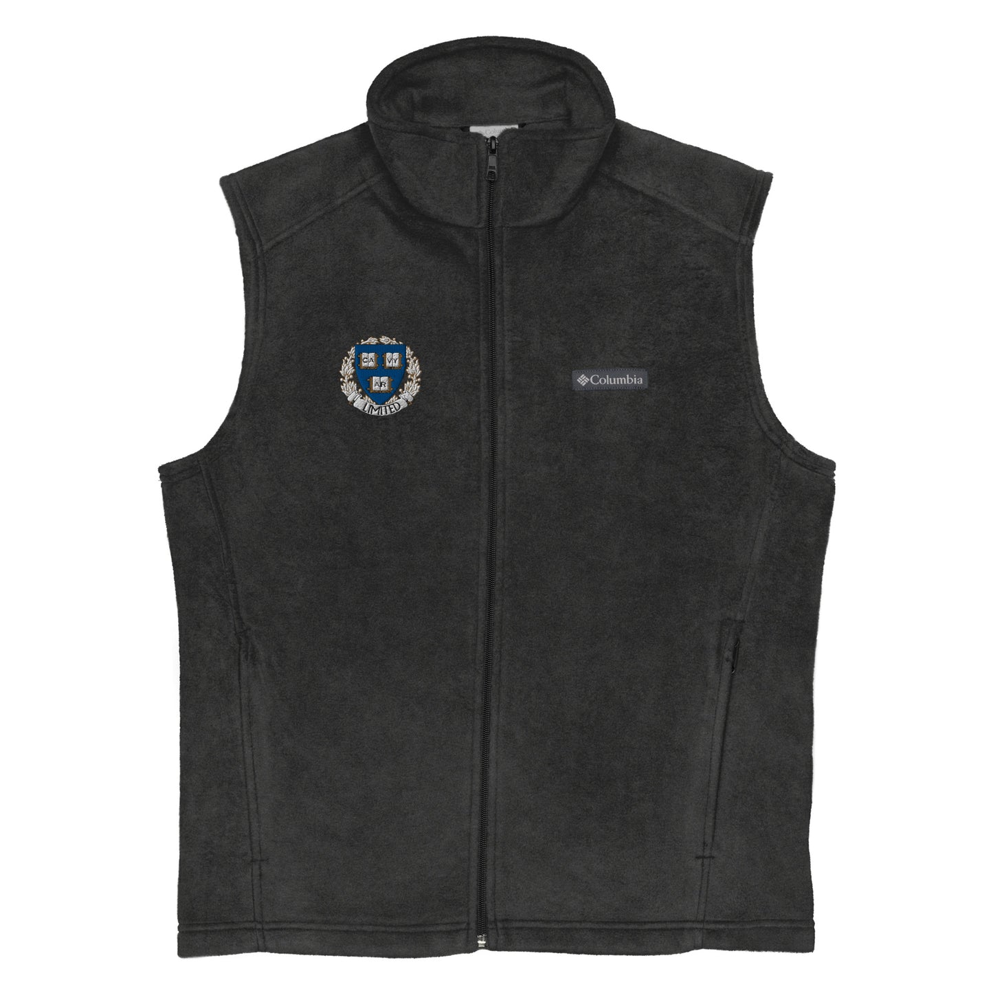 Embroidered Cavyar Ltd. Crest Men’s Columbia fleece vest