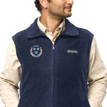 Embroidered Cavyar Ltd. Crest Men’s Columbia fleece vest