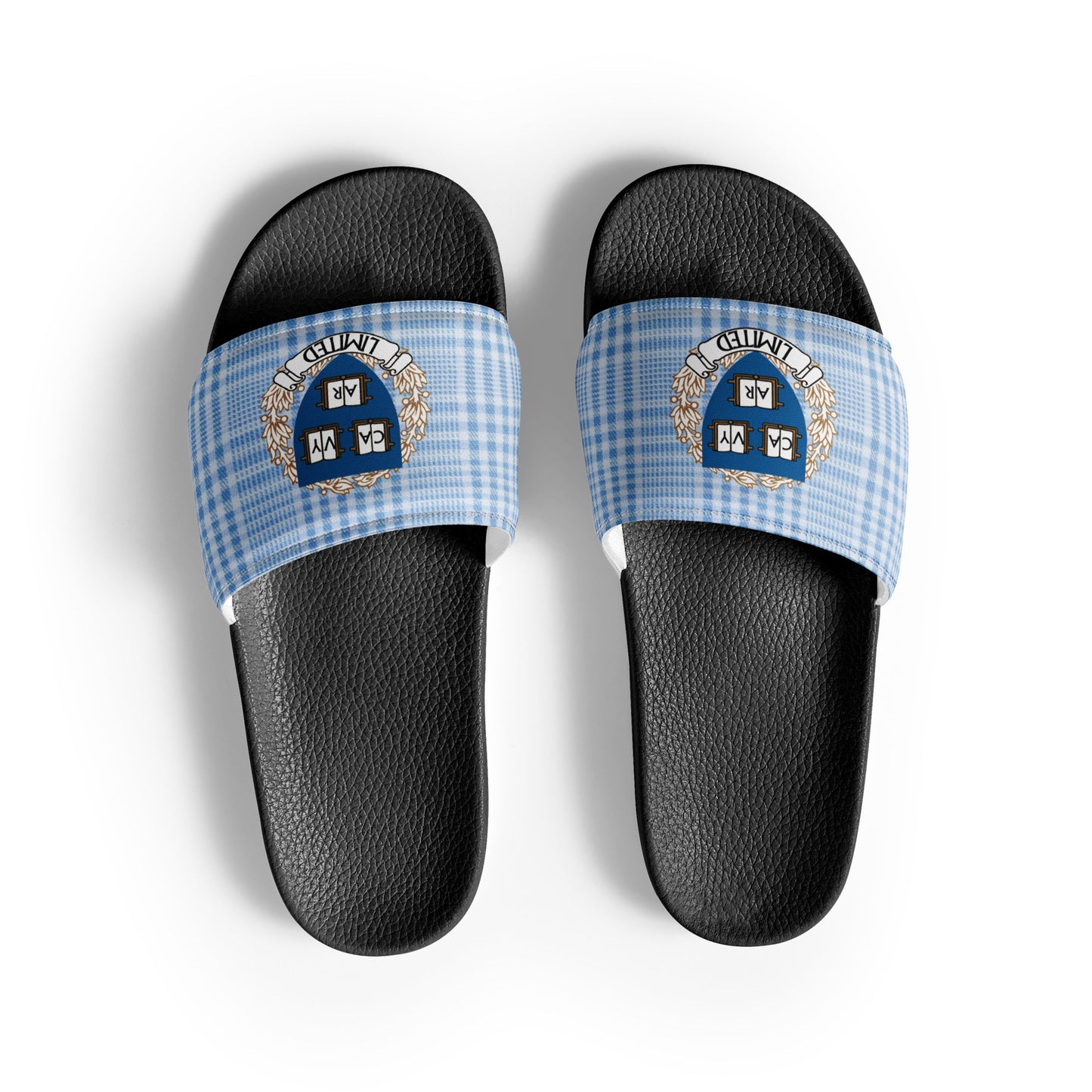 Cavyar Ltd. Blue Plaid Men’s slides