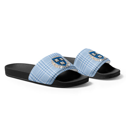 Cavyar Ltd. Blue Plaid Men’s slides