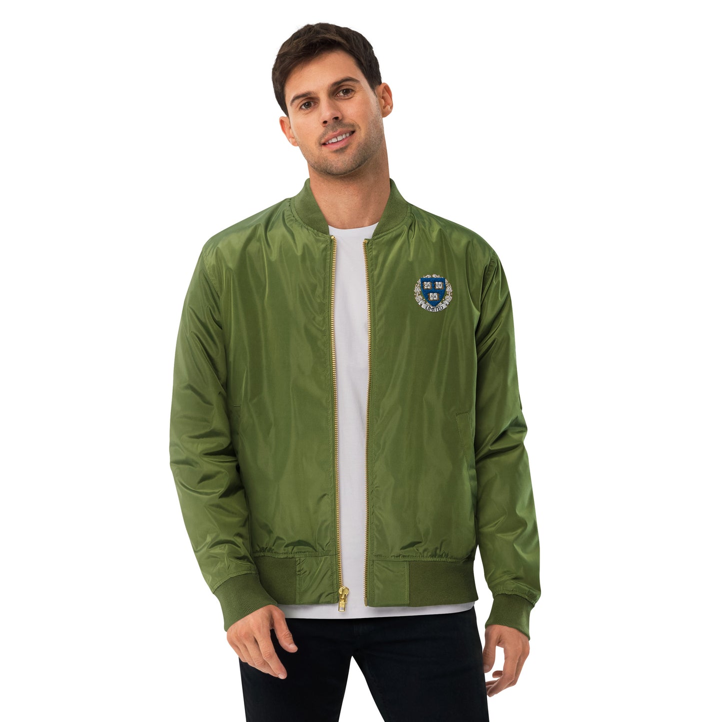 Cavyar Ltd. Crest Embroidered Chest and Back Premium bomber jacket