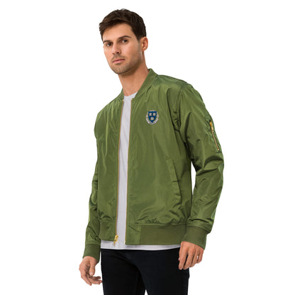 Cavyar Ltd. Crest Embroidered Chest and Back Premium bomber jacket