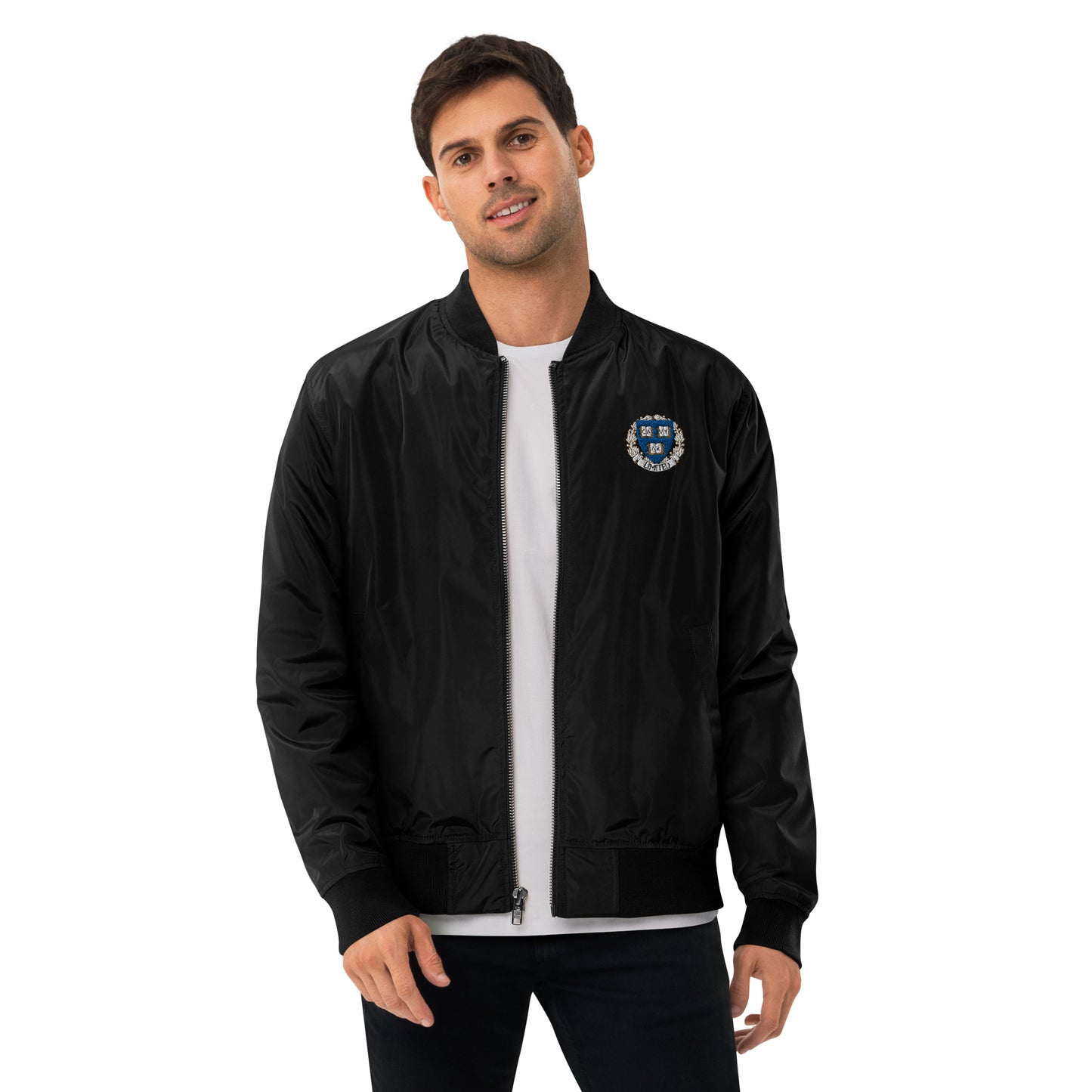 Cavyar Ltd. Crest Embroidered Chest and Back Premium bomber jacket