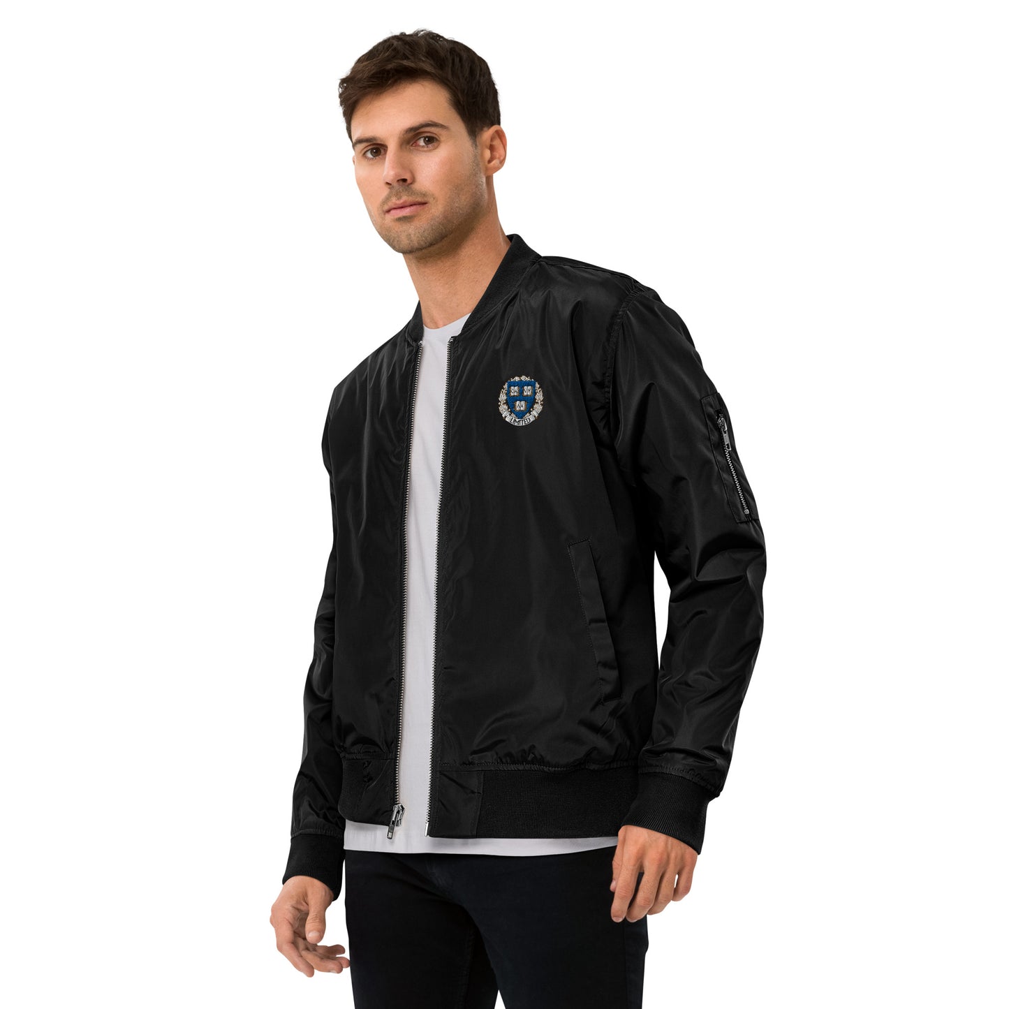 Cavyar Ltd. Crest Embroidered Chest and Back Premium bomber jacket