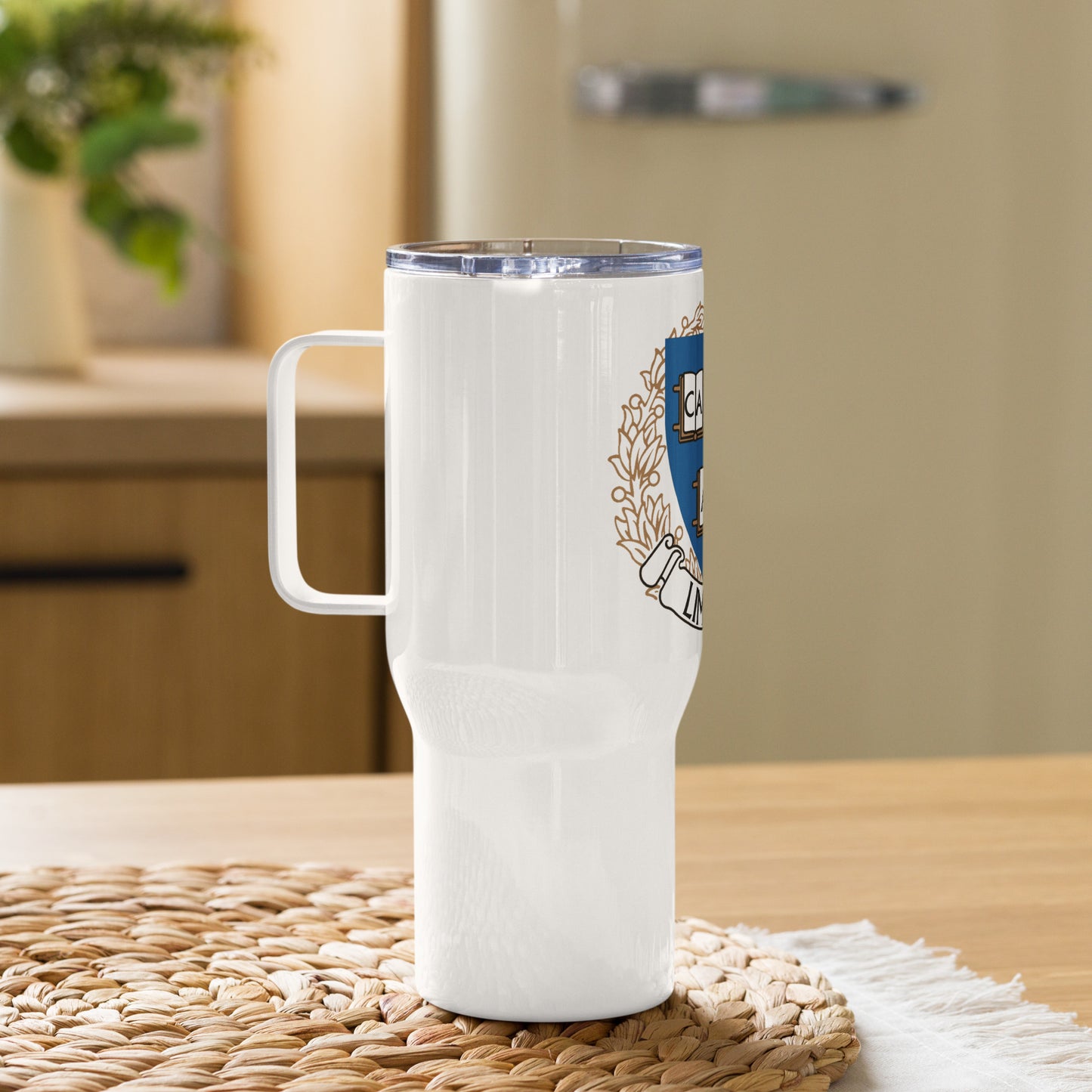 Cavyar Ltd. Travel mug with a handle