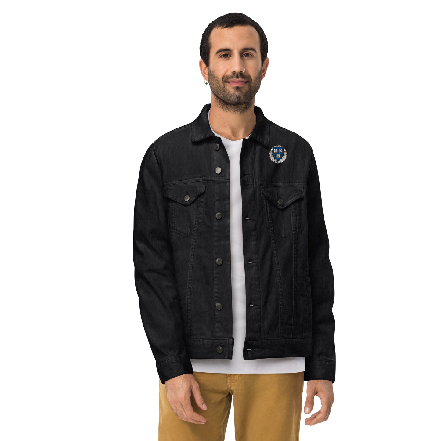 Embroidered Cavyar Ltd. Crest Unisex denim jacket