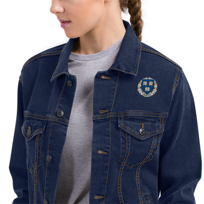 Embroidered Cavyar Ltd. Unisex denim jacket