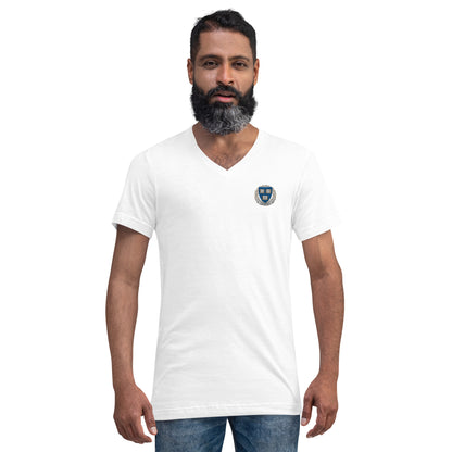 Embroidered Cavyar Ltd. Crest Unisex Short Sleeve V-Neck T-Shirt