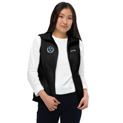 Embroidered Cavyar Ltd. Crest Women’s Columbia fleece vest