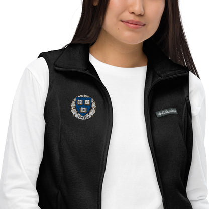 Embroidered Cavyar Ltd. Crest Women’s Columbia fleece vest