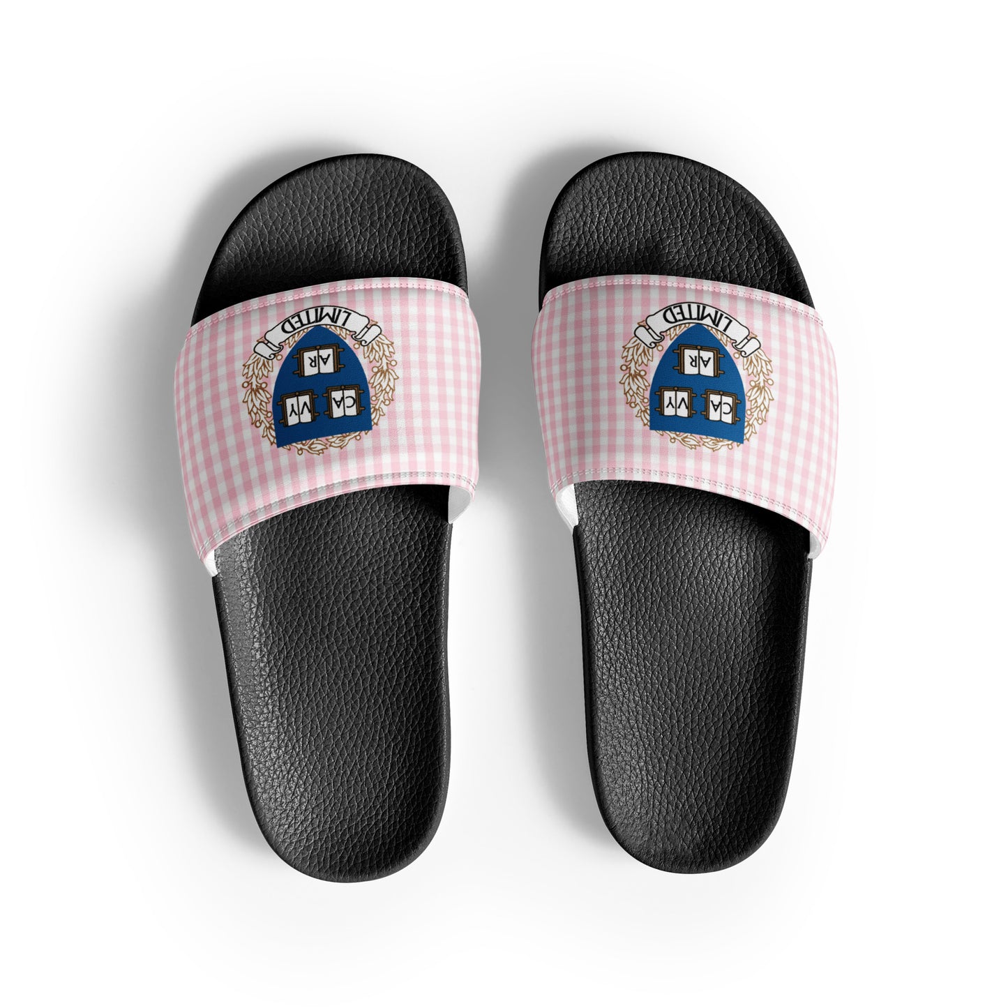 Cavyar Ltd. Pink Plaid Women's slides