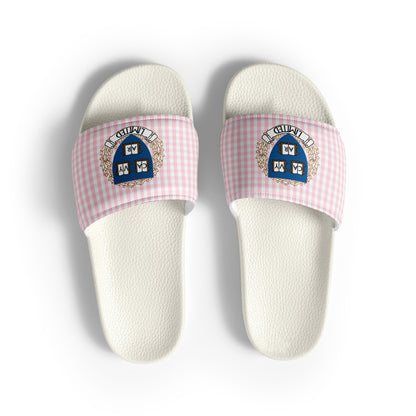 Cavyar Ltd. Pink Plaid Women's slides