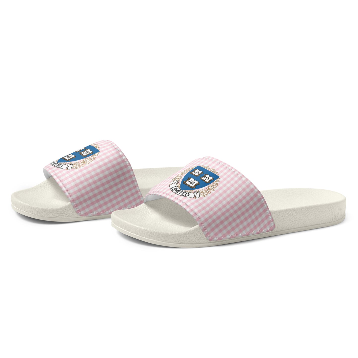 Cavyar Ltd. Pink Plaid Women's slides