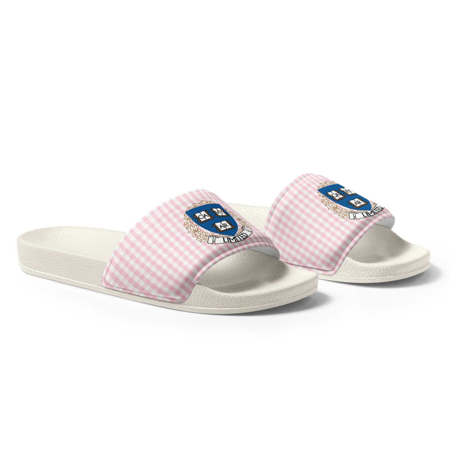 Cavyar Ltd. Pink Plaid Women's slides