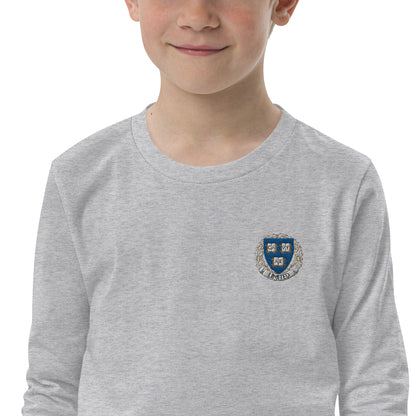 Embroidered Cavyar Ltd. Crest Youth long sleeve tee