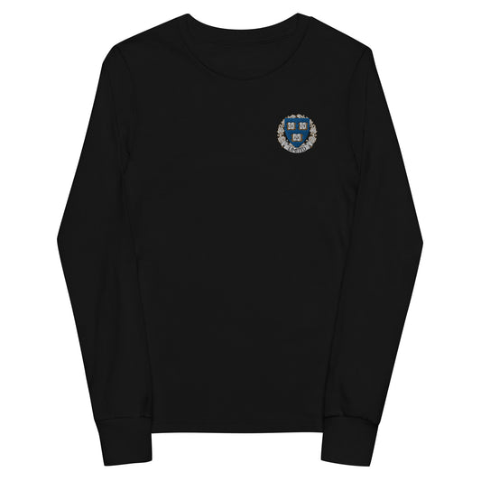 Embroidered Cavyar Ltd. Crest Youth long sleeve tee