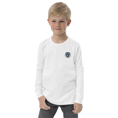 Embroidered Cavyar Ltd. Crest Youth long sleeve tee