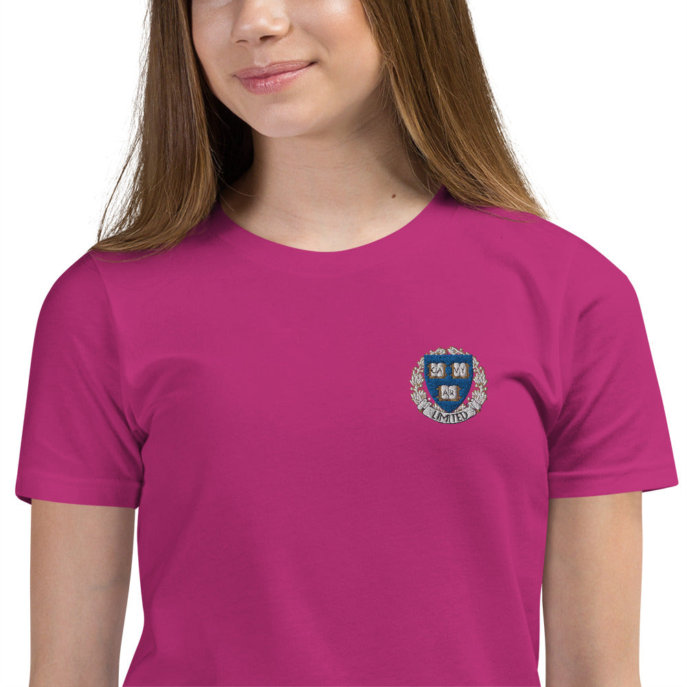 Embroidered Cavyar Ltd. Crest Youth Short Sleeve T-Shirt