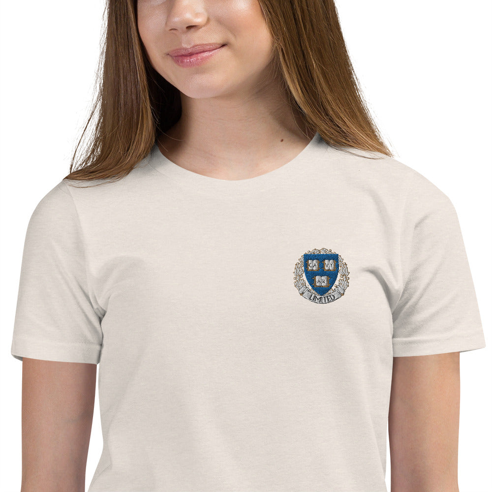 Embroidered Cavyar Ltd. Crest Youth Short Sleeve T-Shirt