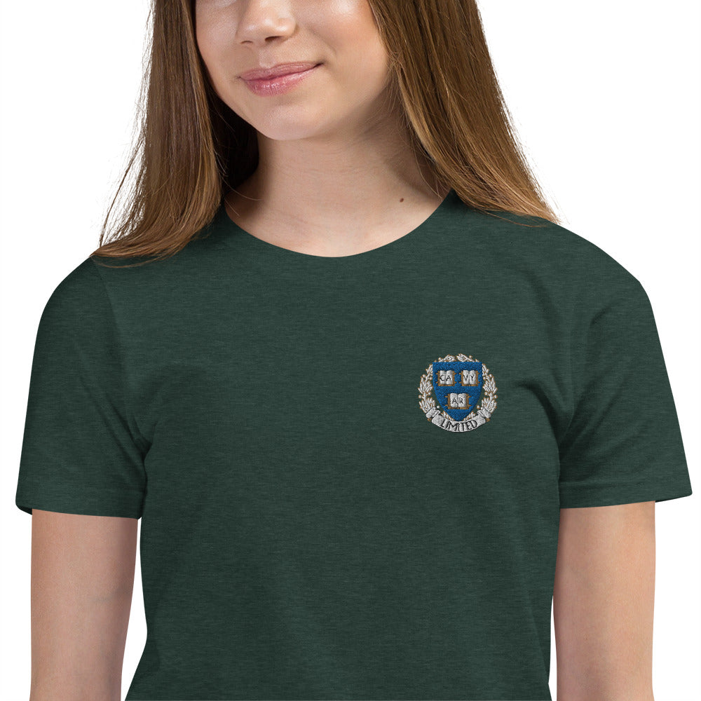 Embroidered Cavyar Ltd. Crest Youth Short Sleeve T-Shirt